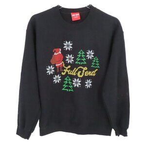 Full Send Mens Medium Peeing Santa Crew Neck Pullover Sweatshirt Christmas Xmas